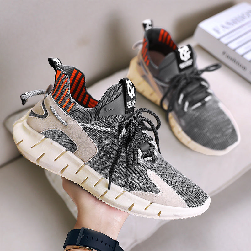 Zapatillas casuales transpirables Flyknit para hombre, verano 2020