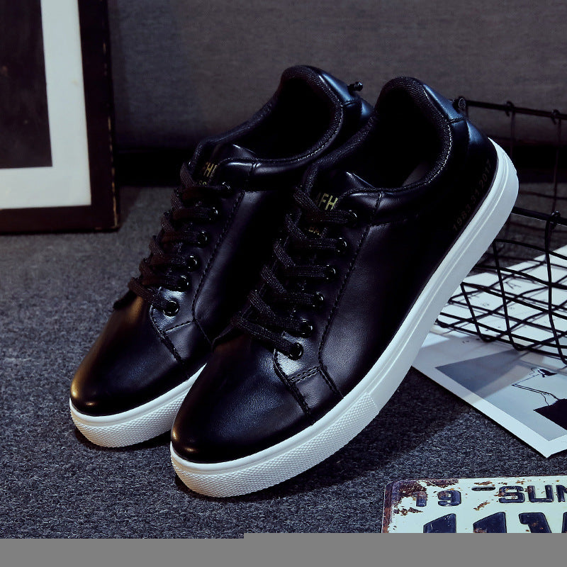 Men's Low-Top Casual Lace-Up Sneakers (White)